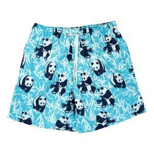 Trunks Men's Panda‎ Animal Print Blue Trunks Swimwear Size Medium M